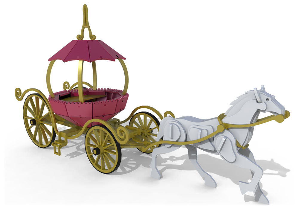 Quebra-Cabeça de Madeira 3D - Xadrez Cavalo